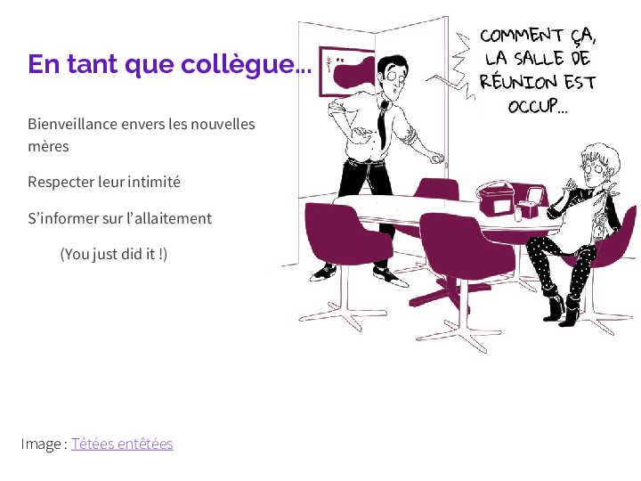 un slide du talk la Mafia lacttée au travail